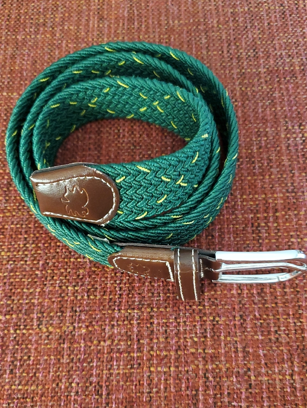 Roostas Green Aruba Woven Stretch Belt Large